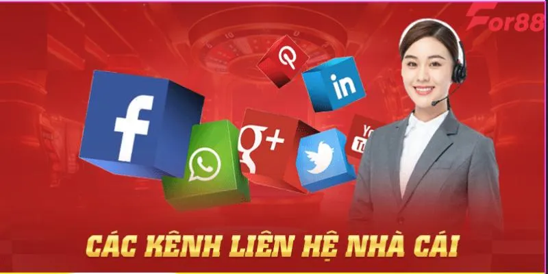 các kênh liên hệ nhanh chóng dành cho người chơi For88